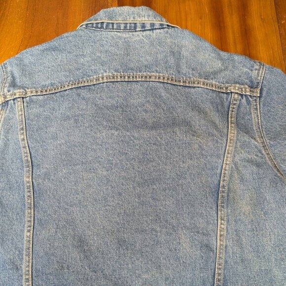 Vintage Jordache Blue Jean Denim Jacket Unisex - Large Medium Wash w/Pockets - Picture 14 of 16